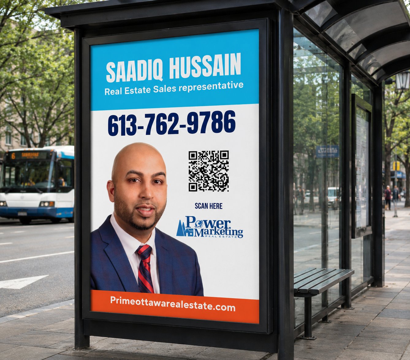Saadiq Hussain — Bus shelter ad campaign
