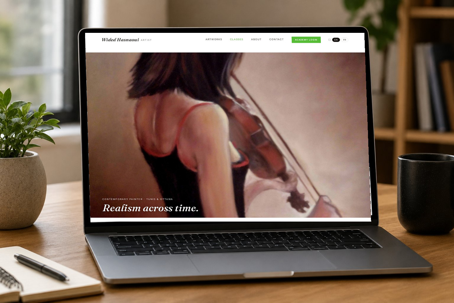 Wided Hasnaoui — Bilingual artist website