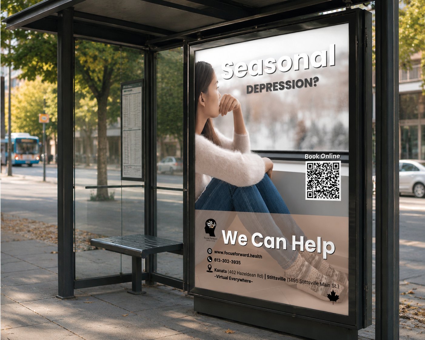 Focus Forward Health — Transit shelter campaign